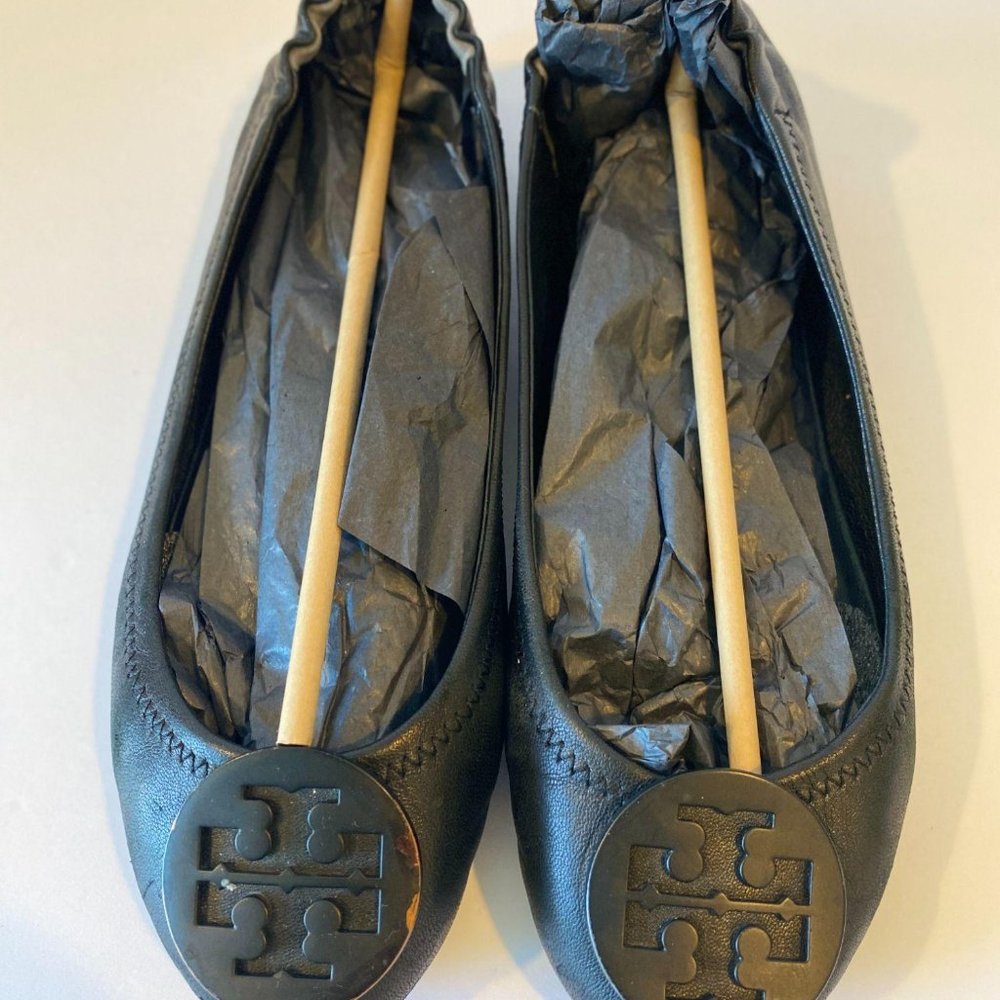 Minnie Travel Ballet w/ Logo Soft Nappa Leather Sz